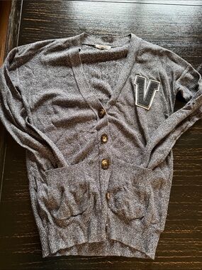 Vans Gray Women's V-Patch Button Cardigan